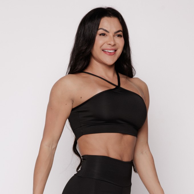 Top Grace Alcinha Preto (Tiras)